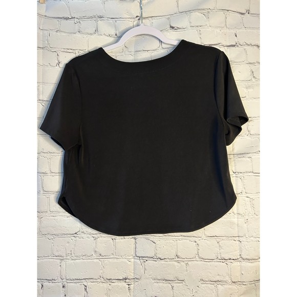 Women's Express One Eleven Black Lace up Front Crop Top. SZ S/P. - Picture 2 of 3